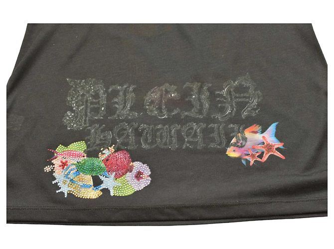 Top sin mangas Philipp Plein Gris Estampado Criaturas Marinas Multicolor - vista 6