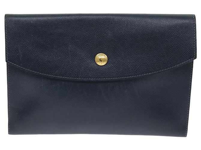 Hermès HERMES Pochetto Rio Pouch Pelle Navy Auth 74590 Blu navy - Ansicht 13