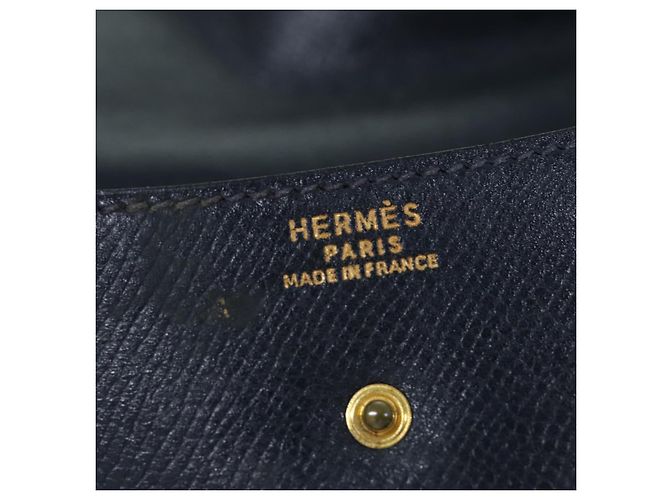 Hermès HERMES Pochetto Rio Pouch Pelle Navy Auth 74590 Blu navy - Ansicht 9