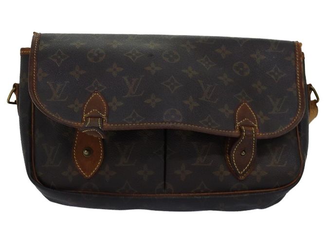 Borsa a tracolla LOUIS VUITTON Monogram Gibeciere MM M42247 LV Auth bs14301 Monogramma - vista 13