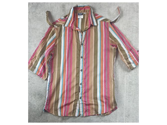 Camisa de algodón a rayas Dolce & Gabbana Multicolor - vista 3