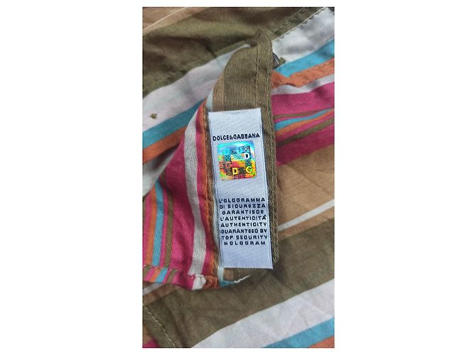 Camisa de algodón a rayas Dolce & Gabbana Multicolor - vista 4
