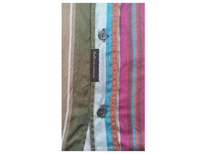 Camisa de algodón a rayas Dolce & Gabbana Multicolor - vista 5