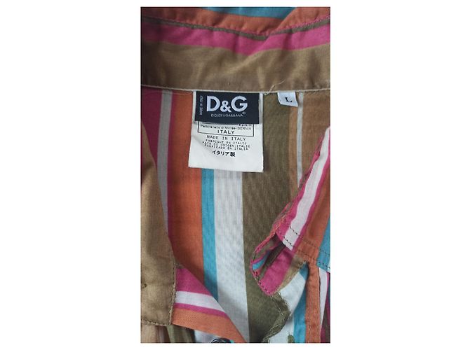 Camisa de algodón a rayas Dolce & Gabbana Multicolor - vista 6