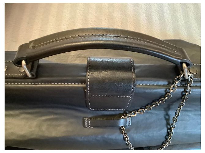 Borsa da viaggio Jean Paul Gaultier in pelle nera Nero - vista 18