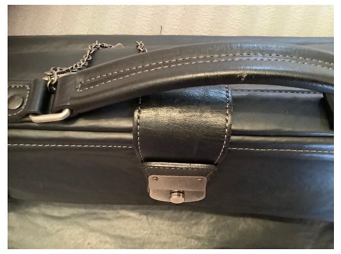 Borsa da viaggio Jean Paul Gaultier in pelle nera Nero - vista 6