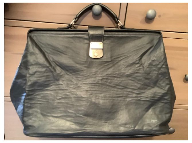Borsa da viaggio Jean Paul Gaultier in pelle nera Nero - vista 7
