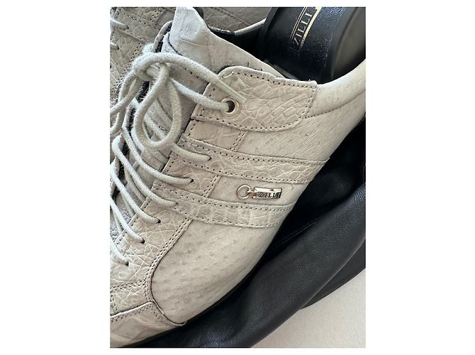 Zilli Sneaker aus Krokodilleder Grau - Ansicht 3