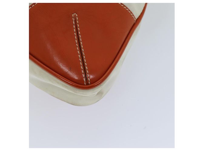 Tote PRADA Sac Cabas Nylon Beige Orange Auth 75334 - vue 14