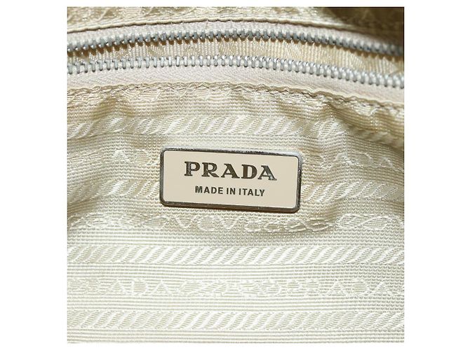 Tote PRADA Sac Cabas Nylon Beige Orange Auth 75334 - vue 19