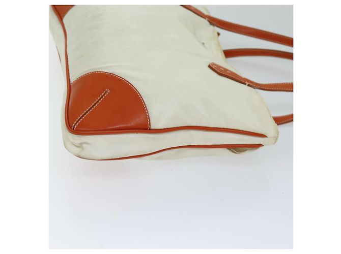 Tote PRADA Sac Cabas Nylon Beige Orange Auth 75334 - vue 3