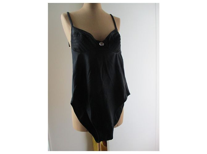 Christian Dior Einteiliger Badeanzug, Größe 4. Schwarz - Ansicht 4