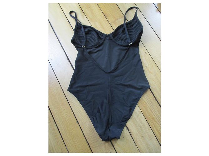 Christian Dior Einteiliger Badeanzug, Größe 4. Schwarz - Ansicht 5