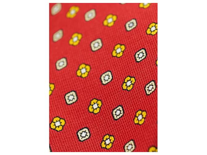 Autre Marque Corbata Roja con Flores Rosso - vista 2