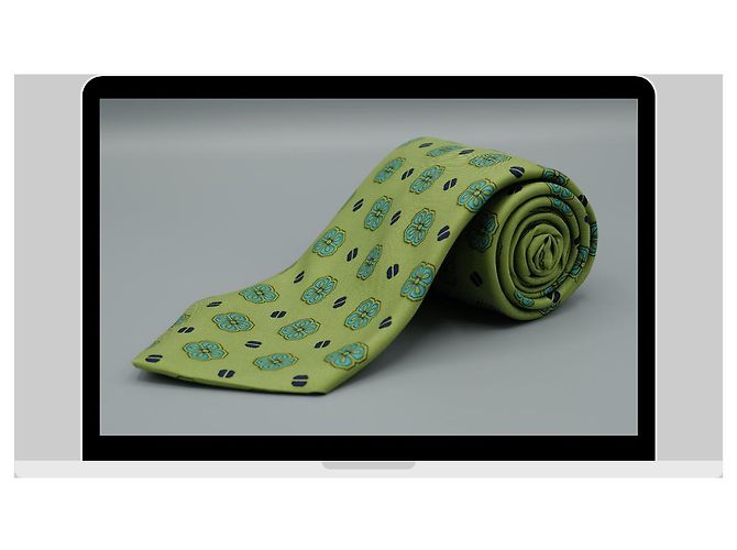 Etro Corbata Verde com Flores - vista 3