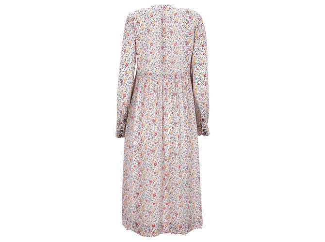 Abito midi floreale Ganni Ditsy in cotone multicolore - vista 3