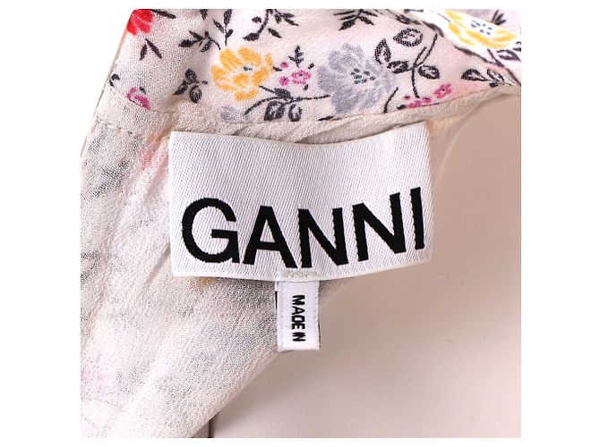 Abito midi floreale Ganni Ditsy in cotone multicolore - vista 4