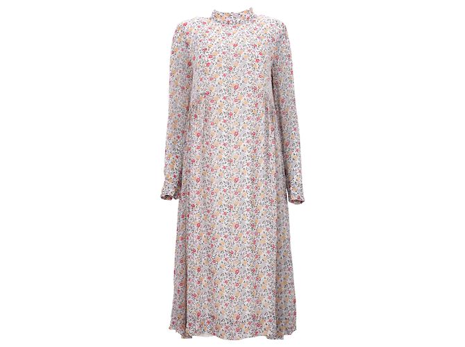 Abito midi floreale Ganni Ditsy in cotone multicolore - vista 7