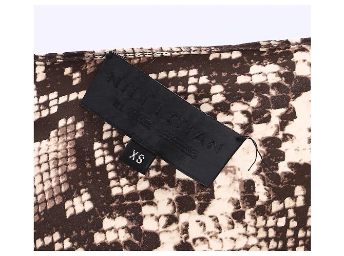 Vestido largo con estampado de serpiente y seda con estampado animal de Nili Lotan - vista 10
