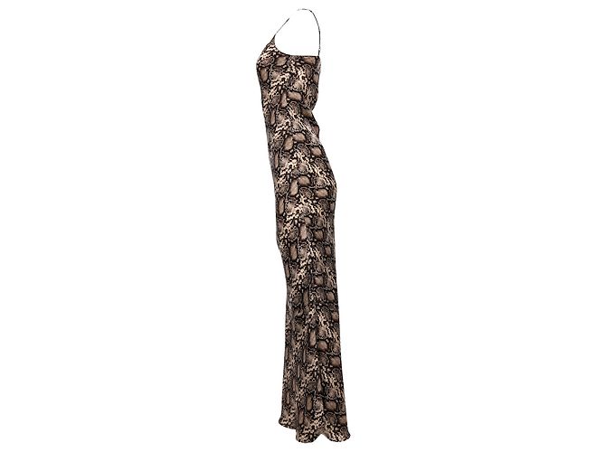 Vestido largo con estampado de serpiente y seda con estampado animal de Nili Lotan - vista 2