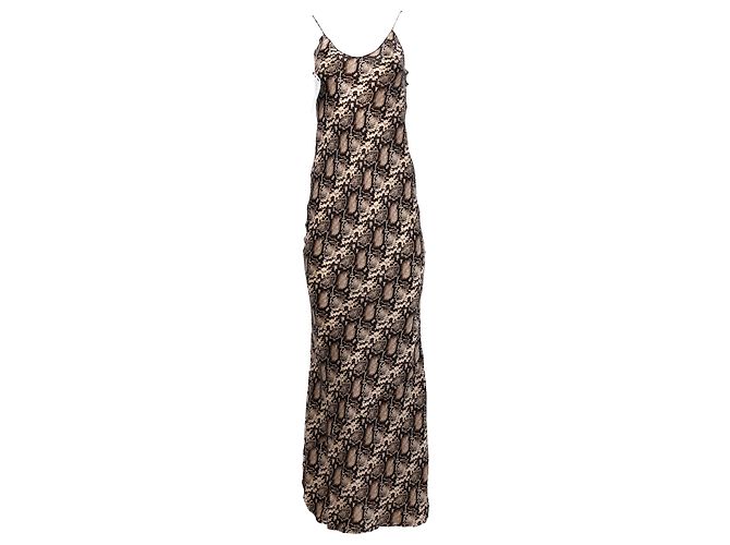 Vestido largo con estampado de serpiente y seda con estampado animal de Nili Lotan - vista 7