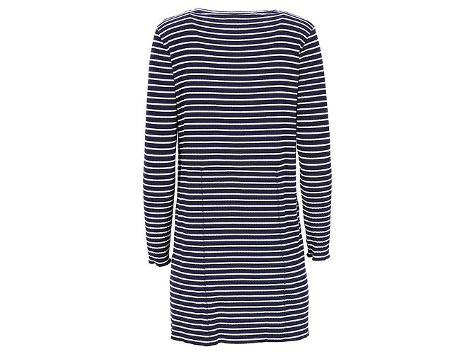 Apc A.P.C. Gestreiftes Minikleid aus marineblauer Viskose - Ansicht 8
