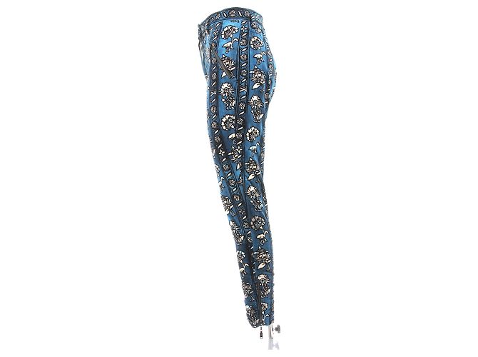 Louis Vuitton Hose T.FR 34 Samt Blau - Ansicht 2