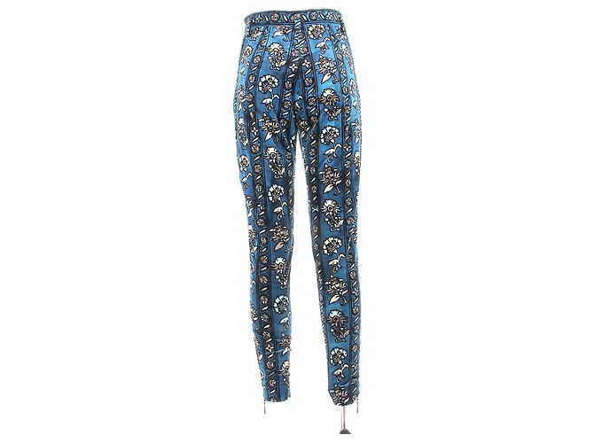 Louis Vuitton Hose T.FR 34 Samt Blau - Ansicht 3