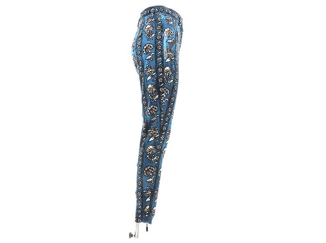 Louis Vuitton Hose T.FR 34 Samt Blau - Ansicht 4