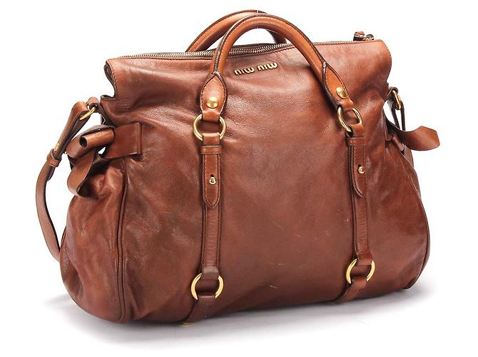 Bolsa de ombro de couro Miu Miu em muito bom estado - vista 3