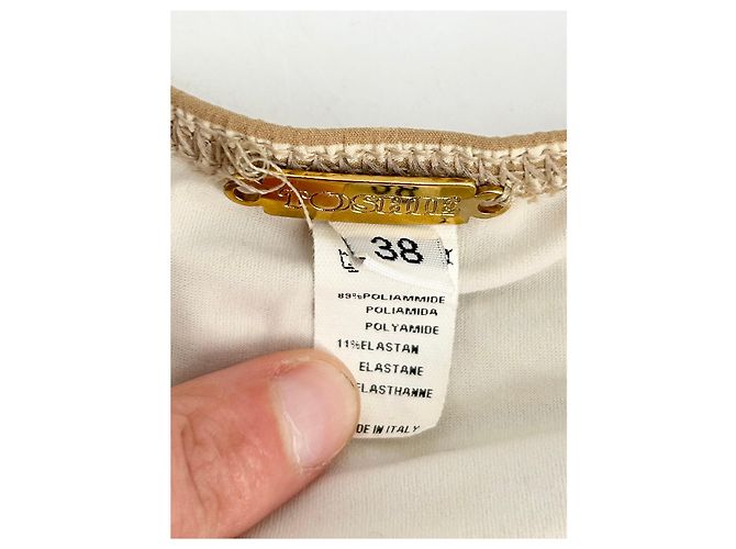 Autre Marque Nicht signiert / Unsignierte Badebekleidung T.FR 38 Polyester Beige - Ansicht 3