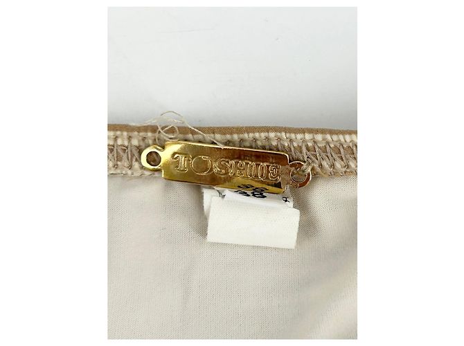 Autre Marque Nicht signiert / Unsignierte Badebekleidung T.FR 38 Polyester Beige - Ansicht 4