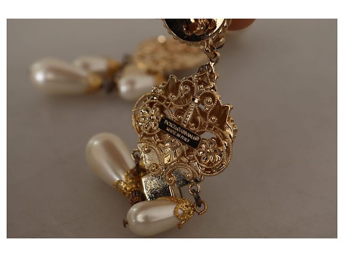 Dolce & Gabbana Orecchini con clip in tonalità oro di eleganza barocca D'oro - vista 3