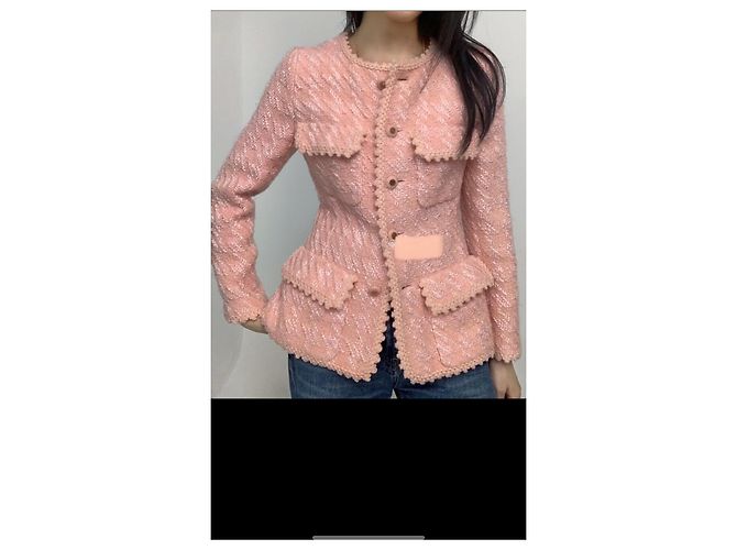 Cambon Chanel Chaqueta rosa de pasarela de 1993 - vista 9