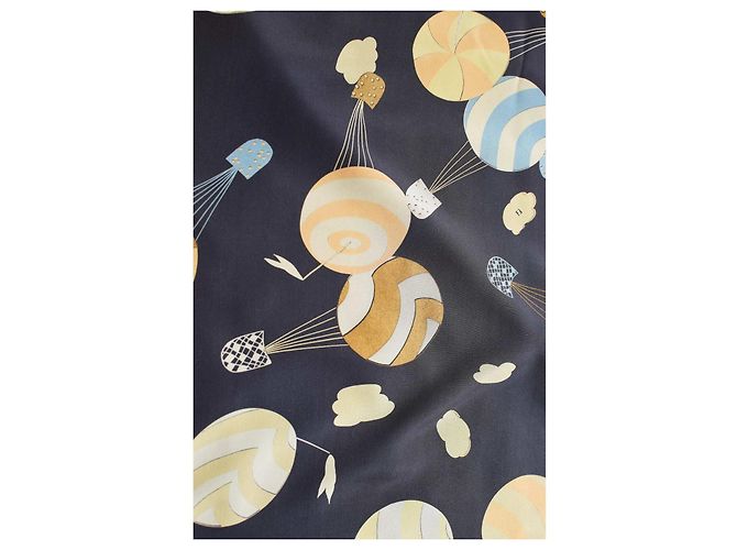 Foulard quadrato in seta Fendi Blue Hot-Air Balloons - vista 6