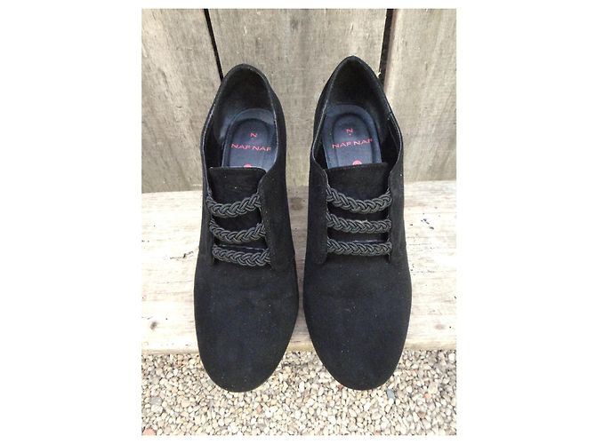 Autre Marque Stivaletti Naf Naf in velluto nero - vista 3