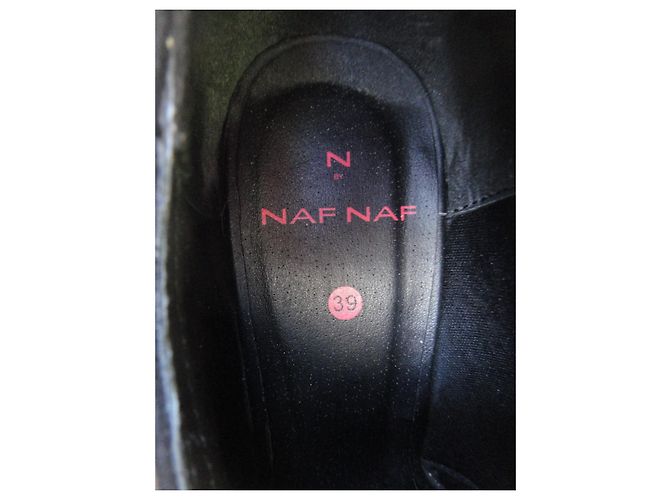 Autre Marque Stivaletti Naf Naf in velluto nero - vista 6