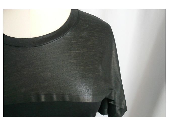 Maglietta nera bicolore Balenciaga TS Nero - vista 4