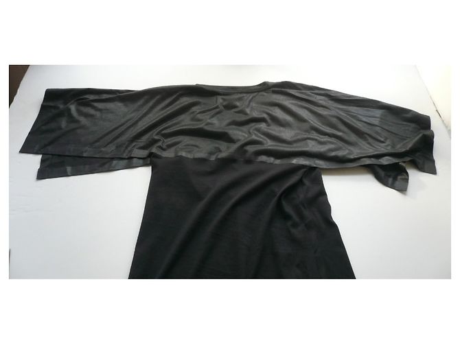Maglietta nera bicolore Balenciaga TS Nero - vista 7
