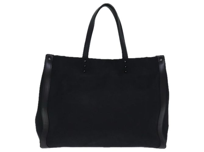 VALENTINO Borsa Tote Canvas Nera Auth bs14456 Nero - vista 2