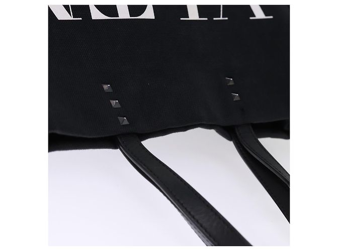 VALENTINO Borsa Tote Canvas Nera Auth bs14456 Nero - vista 6