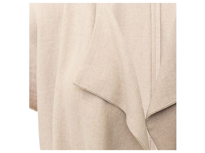 Autre Marque Dušan Leinenjacke mit halben Ärmeln Beige - Ansicht 4