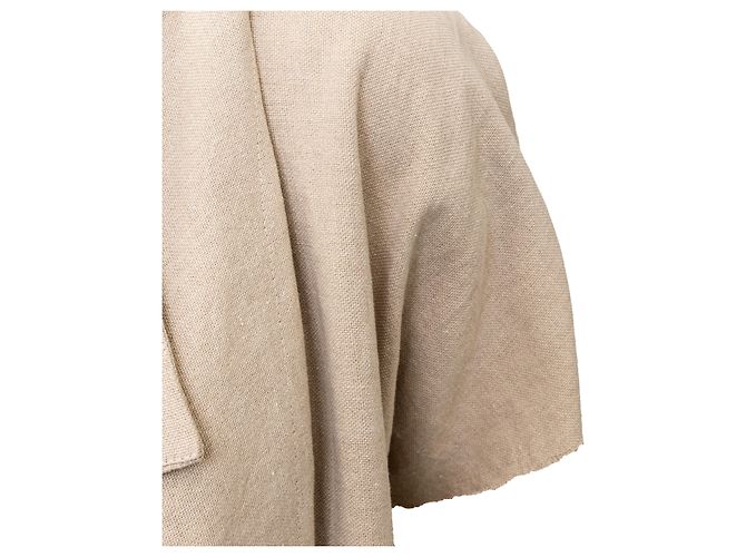 Autre Marque Dušan Leinenjacke mit halben Ärmeln Beige - Ansicht 5