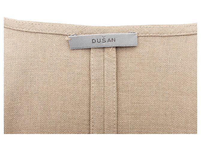 Autre Marque Dušan Leinenjacke mit halben Ärmeln Beige - Ansicht 6