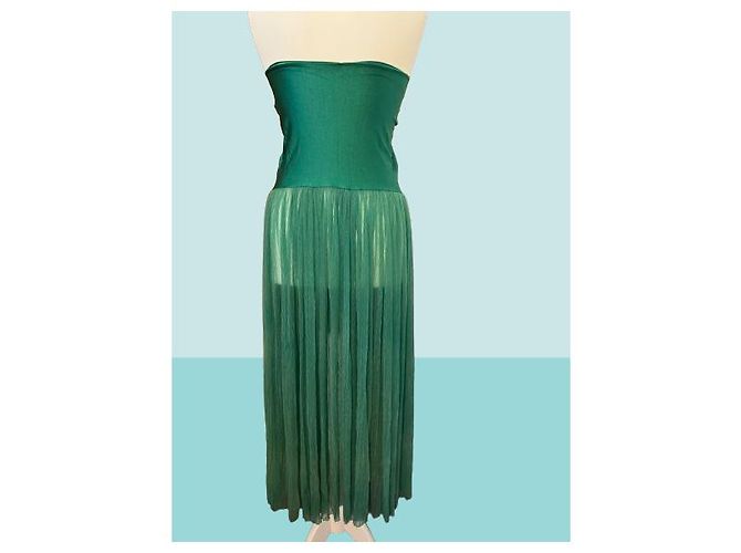 Nicole Olivier Kleid Blau mit Schlitz - Ansicht 2