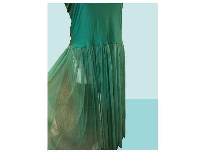 Nicole Olivier Kleid Blau mit Schlitz - Ansicht 3