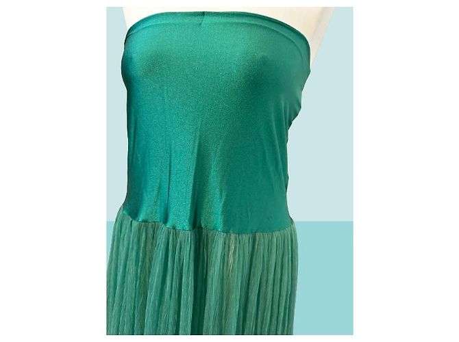 Nicole Olivier Kleid Blau mit Schlitz - Ansicht 4