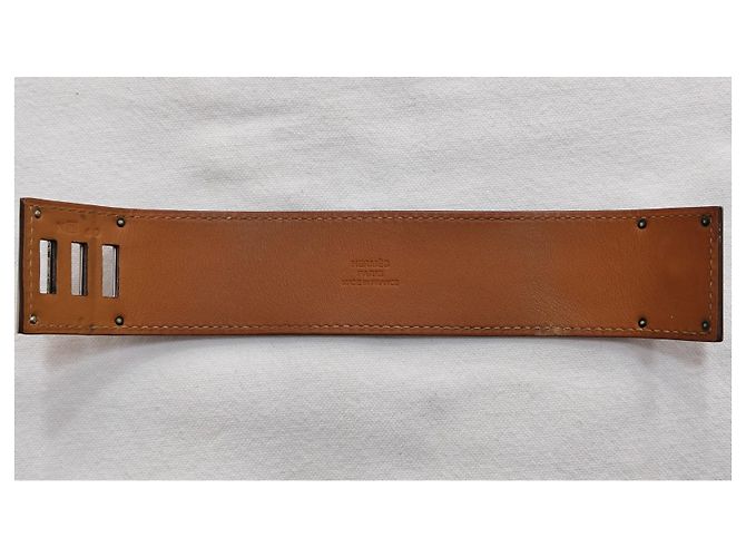 Bracciale Hermès Collier de chien in pelle kaki Cachi - vista 5