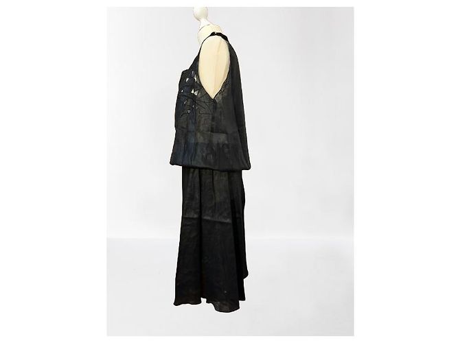 Vestido de lino negro Krizia - vista 3