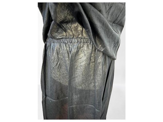 Vestido de lino negro Krizia - vista 5